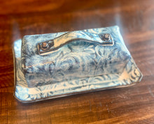 Load image into Gallery viewer, White/ Light Blue/ Brown Traditional Style Butter Dish - READY TO SHIP!