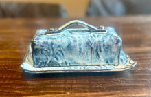 Load image into Gallery viewer, White/ Light Blue/ Brown Traditional Style Butter Dish - READY TO SHIP!